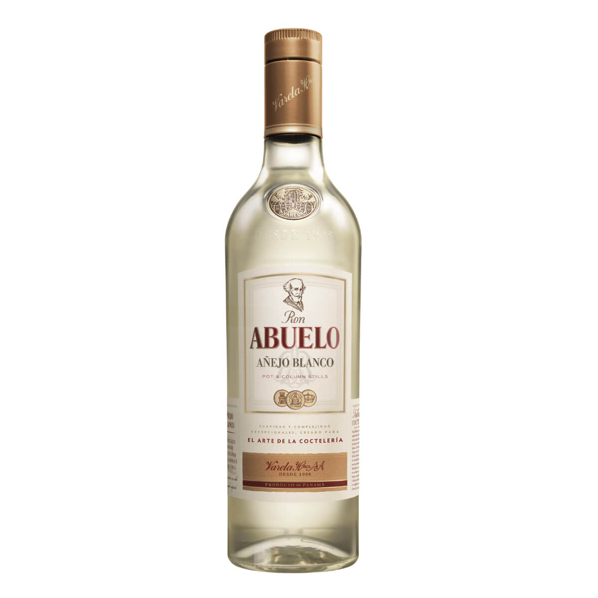 088291131306 Ron Abuelo Añejo Blanco, 750 ml - Imagen 1