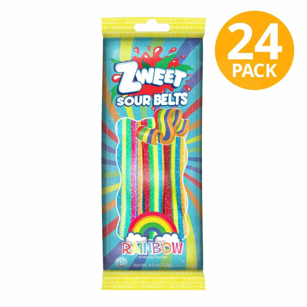 Zweet Sour Belts, Rainbow, Gomitas 20 gr (Pack de 24) - Superunico - El ...