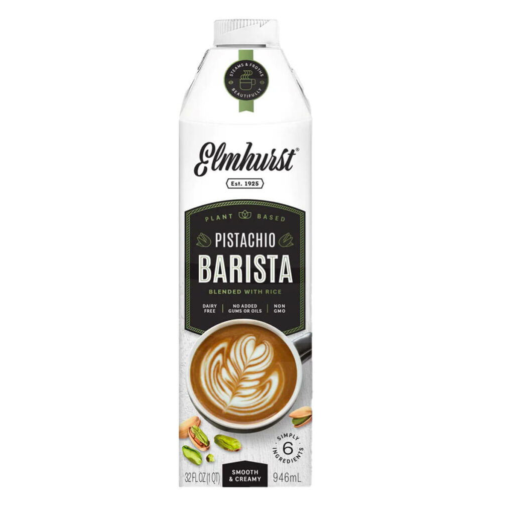 Elmhurst Leche de Pistacho, Barista Edition Pistachio Milk, 32 OZ