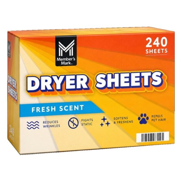 Toallitas para Secadora Member's Mark Fresh Scent, 240 Unidades
