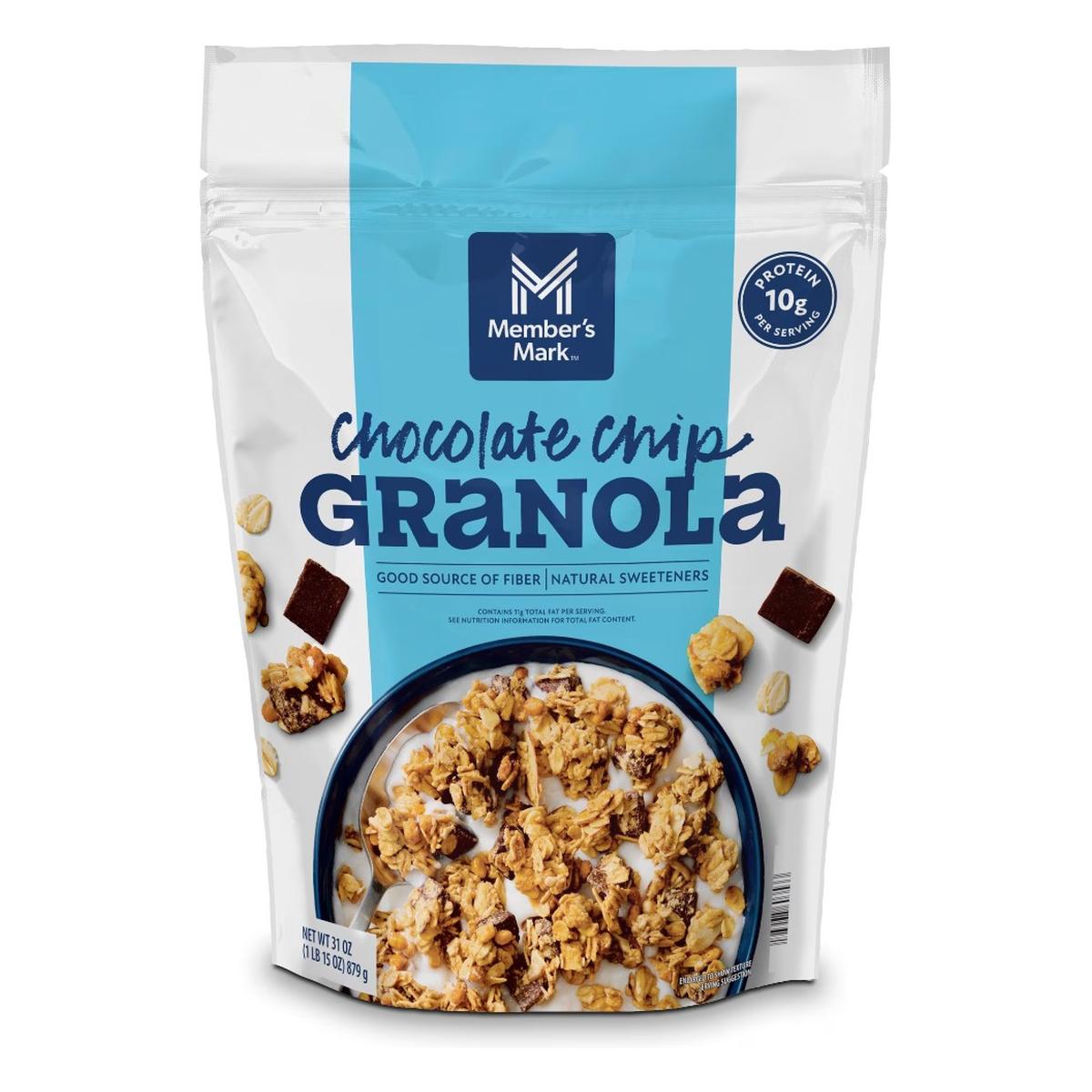 Granola Chocolate Chip Protein, Member's Mark 31 OZ 1 Granola Chocolate Chip Protein, Member's Mark 31 OZ
