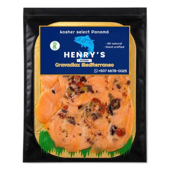 Henry's Gravadlax Mediterraneo, Salmón Curado 175 gr