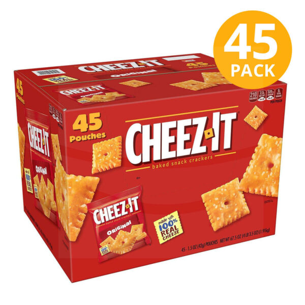 Cheez It Original, Snack Crackers, 1.5 OZ (Pack de 45)