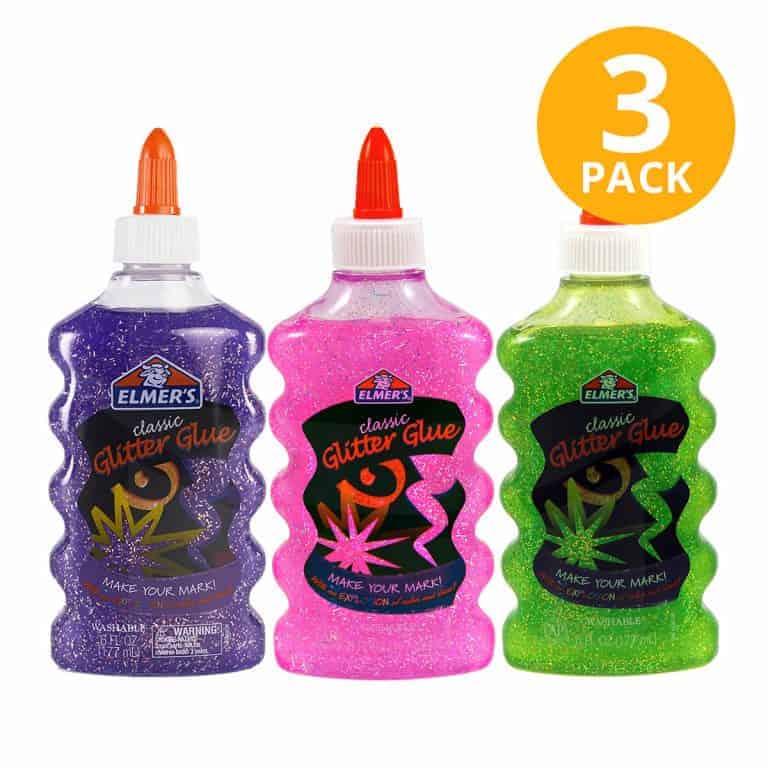 Elmer’s, Classic Glitter Glue, Purple, Pink and Green, 6 OZ (Pack de 3