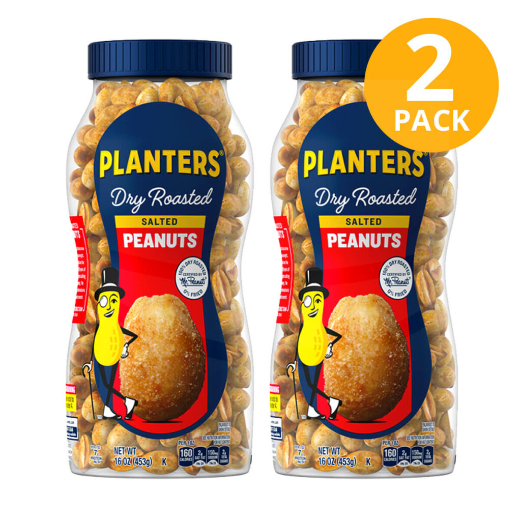 Planters Dry Roasted Peanuts, Heart Healthy, 16 OZ (Pack de 2) Superunico El Supermercado