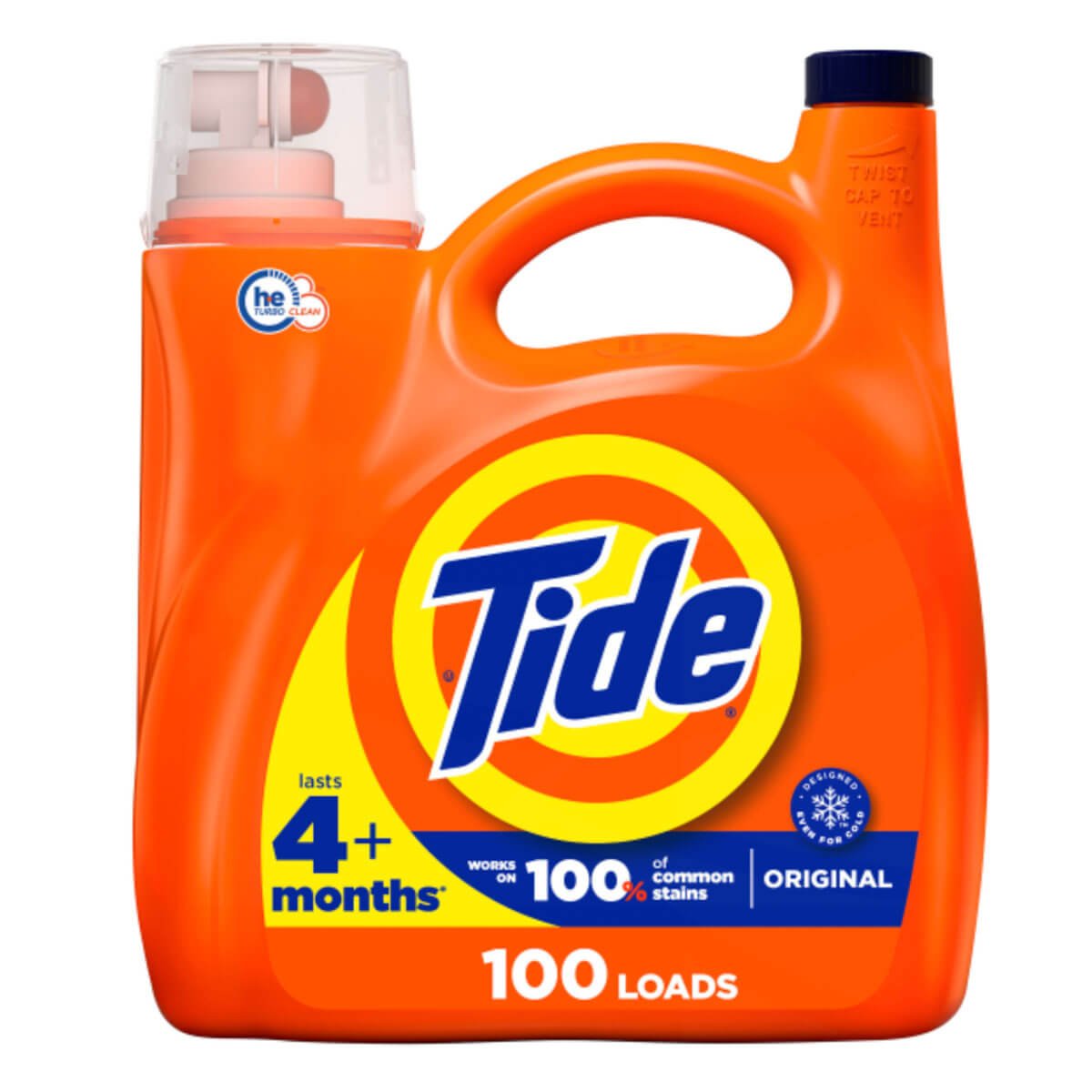 30772121016 Tide Original, Detergente Líquido, HE Turbo, 125 OZ - Imagen 1