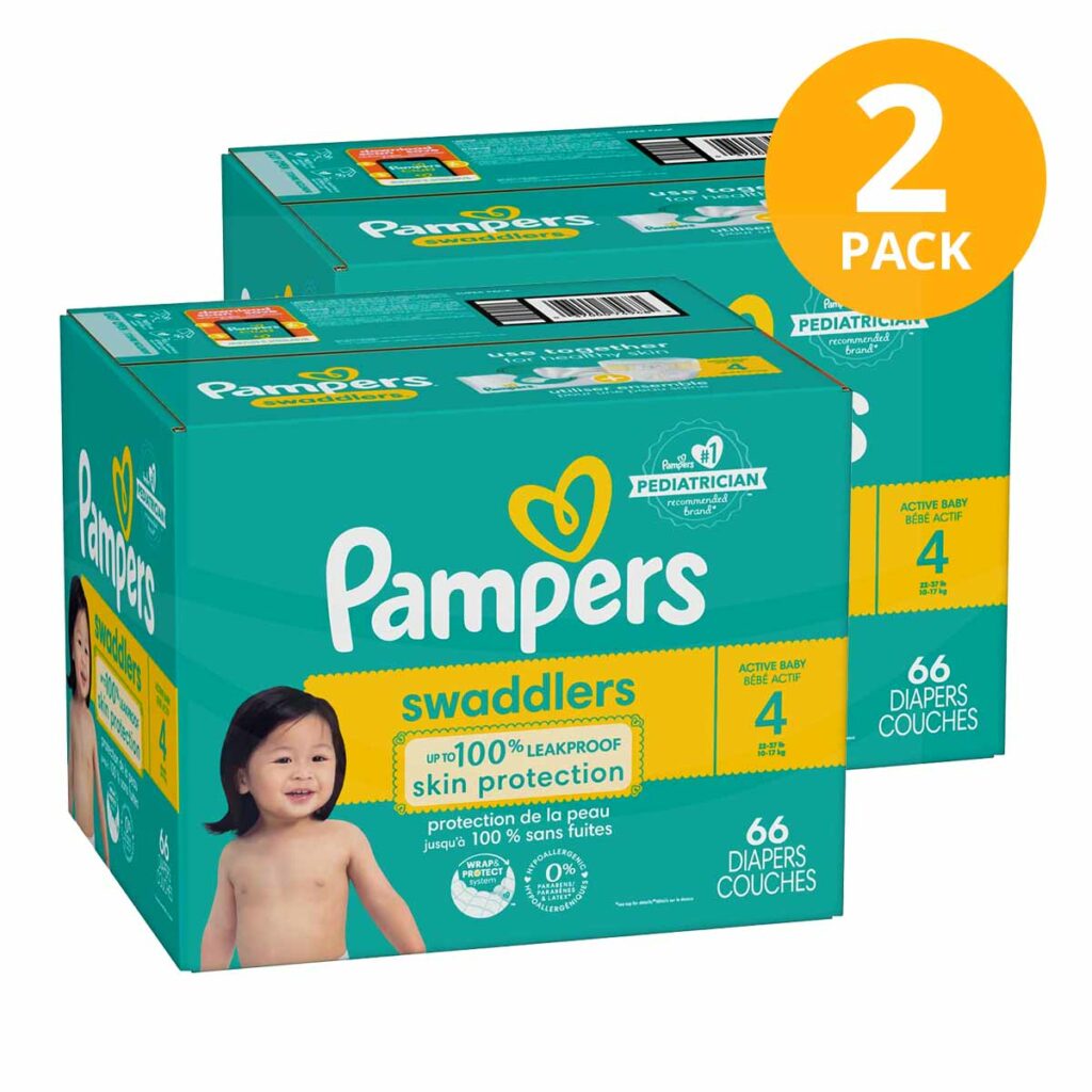 Pampers Swaddlers Talla 4, 66 Pañales (Pack de 2) - Superunico - El ...