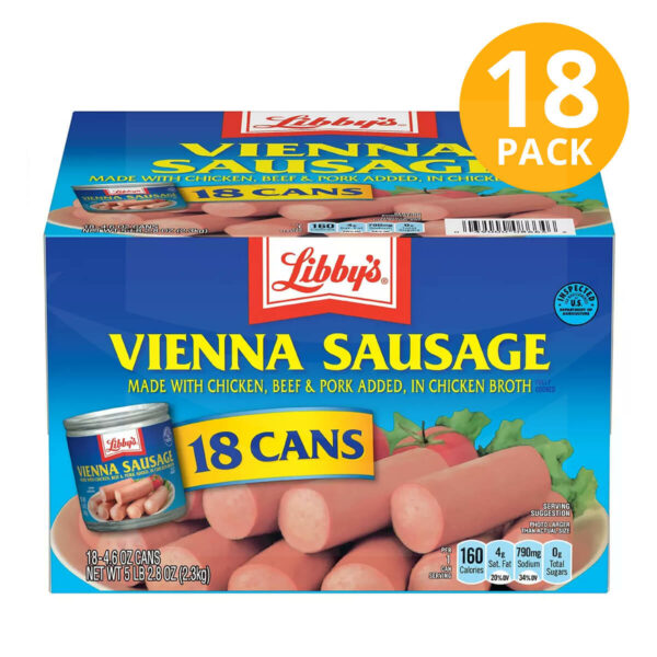 Libby's Vienna Sausage, Salchichas Enlatadas, 4.6 OZ (Pack de 18)