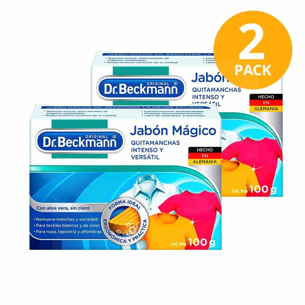 Dr. Beckmann, Jabón Mágico Quitamanchas Intenso, 100 gr (Pack de 2