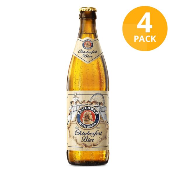 Paulaner München Oktoberfest Bier, Cerveza, Botella 500 ml (Pack de 4)