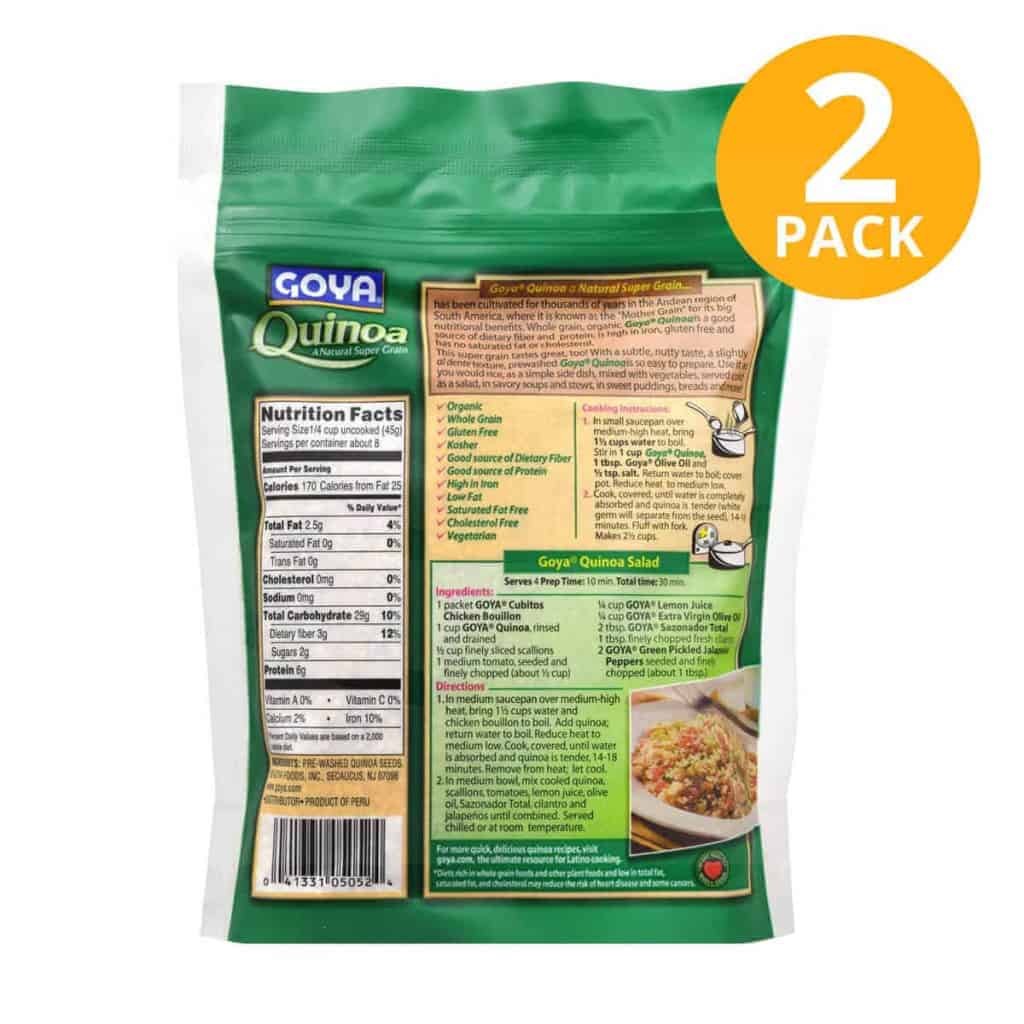 Goya Quinoa Orgánica, 12 OZ (Pack de 2) Superunico El Supermercado 100 Online de Panamá