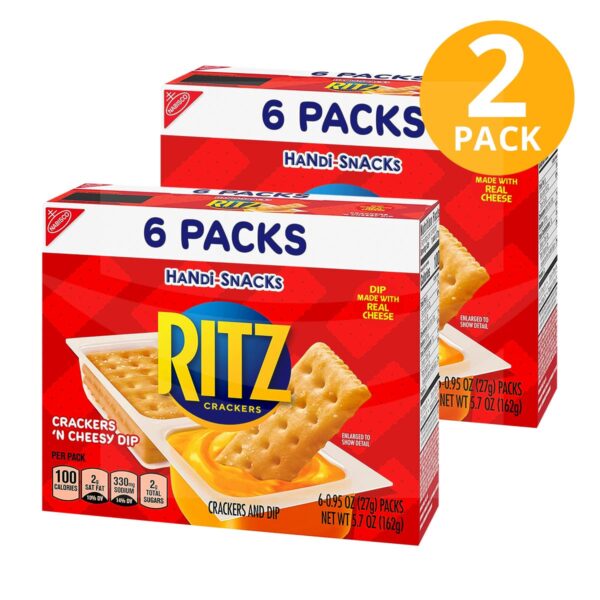 Ritz Crackers ’N Cheesy Dip, 12 Paquetes (Pack de 2 x 6)