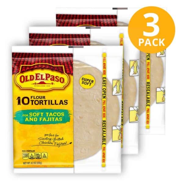 Old El Paso, Flour Tortilla, 30 Unidades (Pack de 3 x 10)