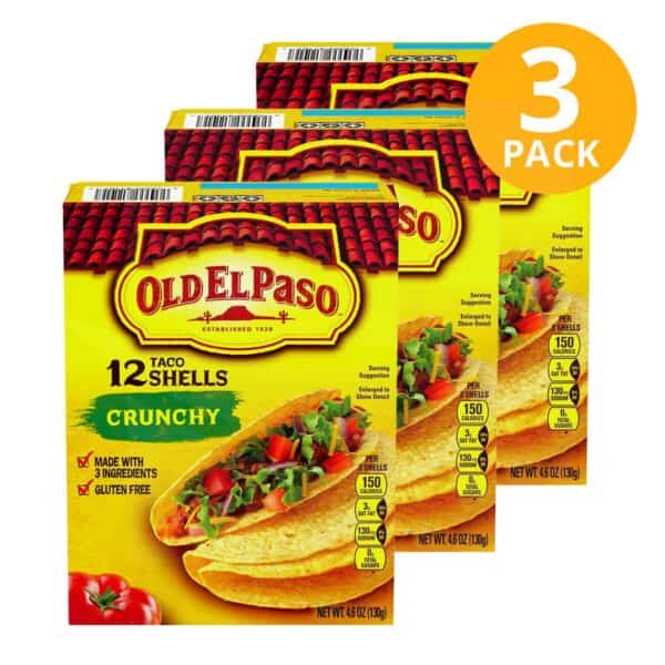Old El Paso, Taco Shells, 36 Unidades (Pack de 3 x 12)