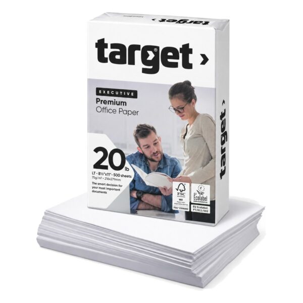 Papel Bond Carta, Target, 8.5" x 11" Resma (500 Hojas)