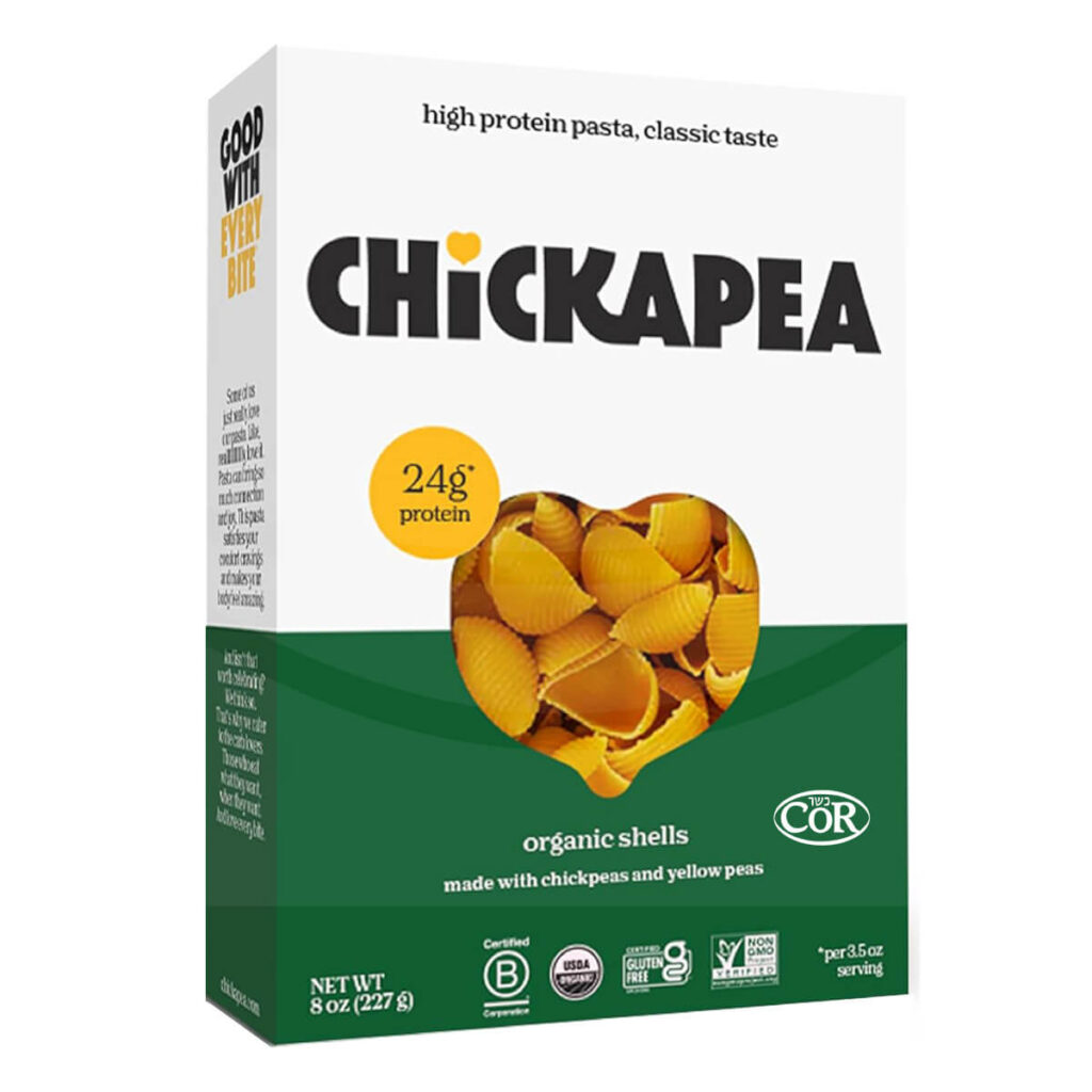 Chickapea High Protein Pasta, Organic Shells 8 OZ - Superunico - El ...
