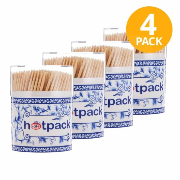 Palillo de Dientes, Hot Pack, 1600 Unidades (Pack de 4 x 400)