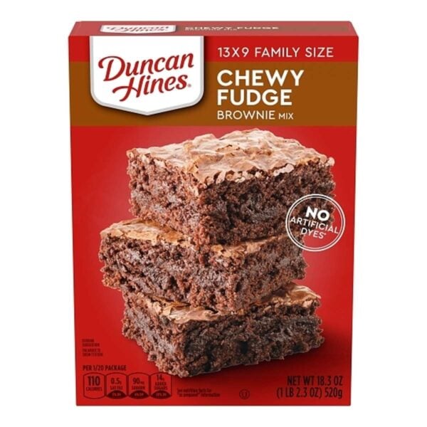 Duncan Hines Chewy Fudge Family Size Brownie Mix, 18.3 OZ