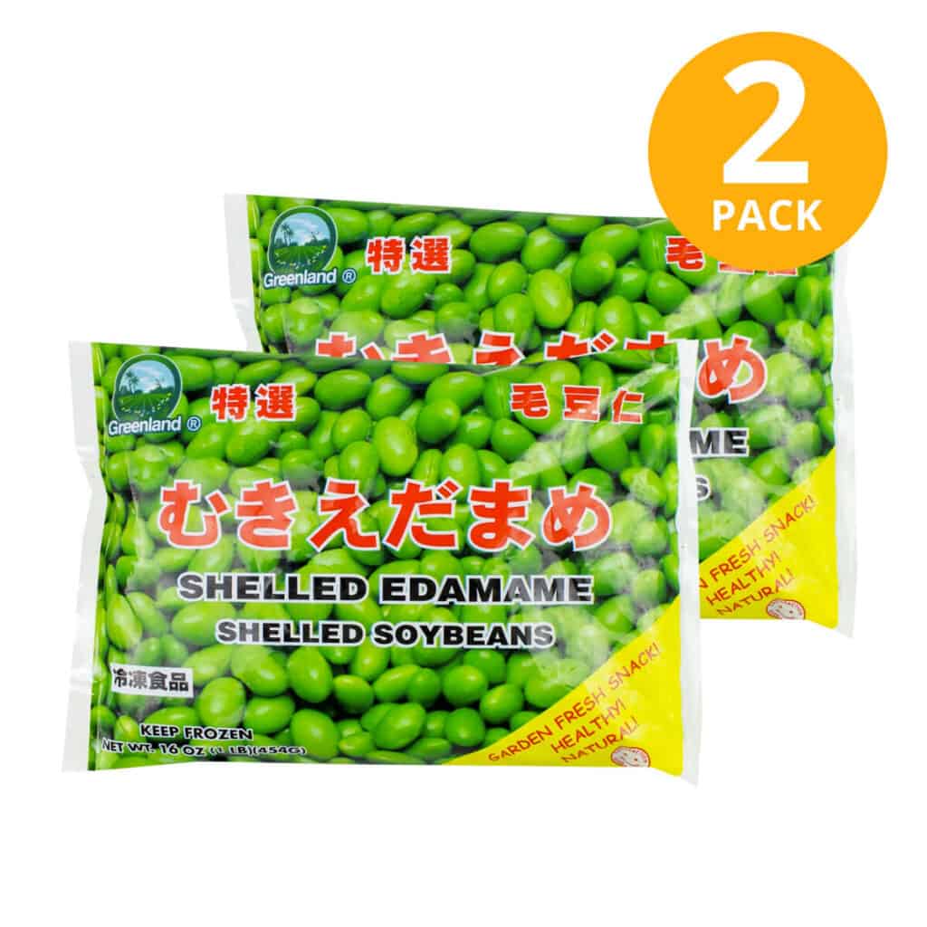 Edamame Congelado, Greenland Shelled Soybeans, 16 OZ (Pack de 2