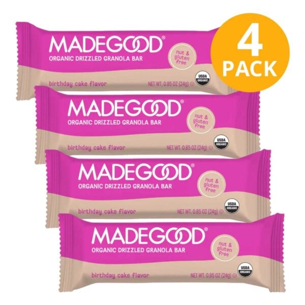 Made Good Granola Bar, Birthday Cake, 24 gr (Pack de 4)