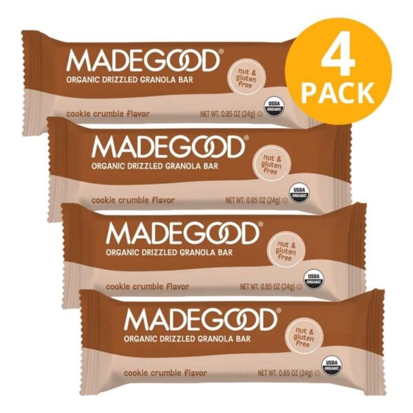 Made Good Granola Bar, Cookie Crumble, 24 gr (Pack de 4)