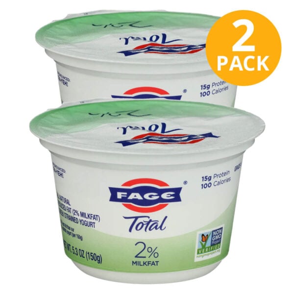 FAGE Total Yogurt Griego Natural 2%, 150 gr (Pack de 2)