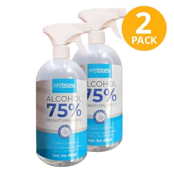 Alcohol Desinfectante Protouch 75%, Atomizador, 600 ml (Pack de 2)