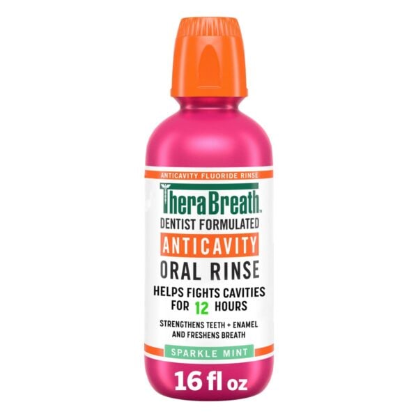 TheraBreath Enjuague Bucal Anticaries, Sparkle Mint, 16 OZ