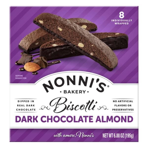 Nonni's Biscotti, Dark Chocolate Almond, 6.88 OZ