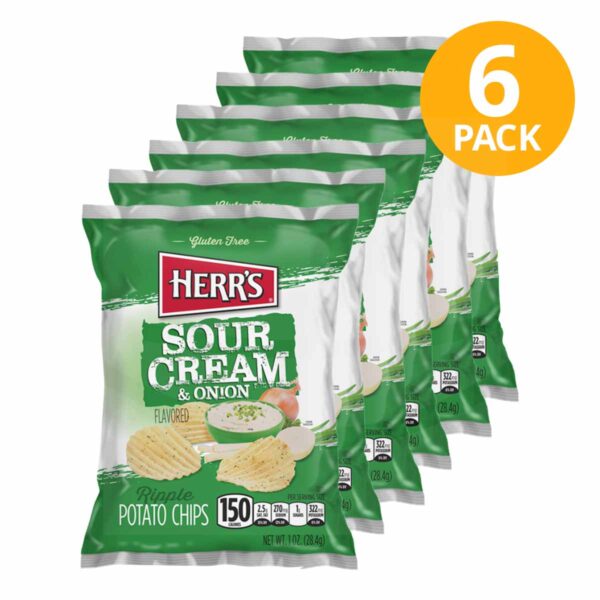 Herr’s, Sour Cream & Onion, 1 OZ (Pack de 6)