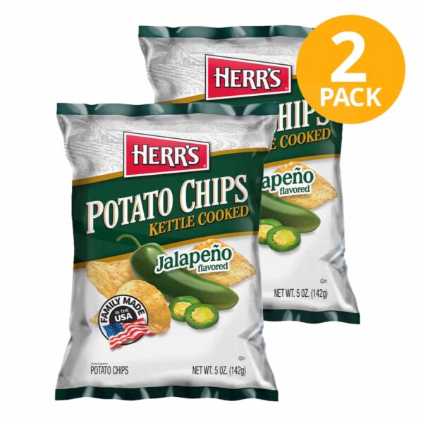 Herr’s, Kettle Cooked Jalapeño, 142 gr (Pack de 2)