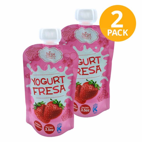 Fresh Lovers, Yogurt Fresa, 3.5 OZ (Pack de 2)