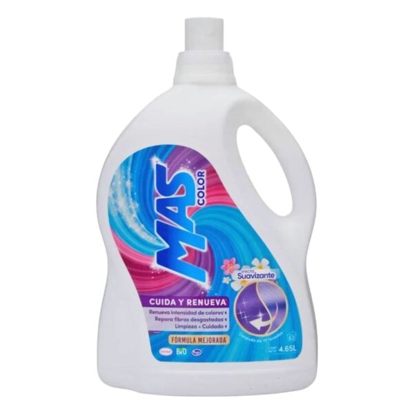 MAS Efecto Suavizante, Detergente Líquido, 4.65 L