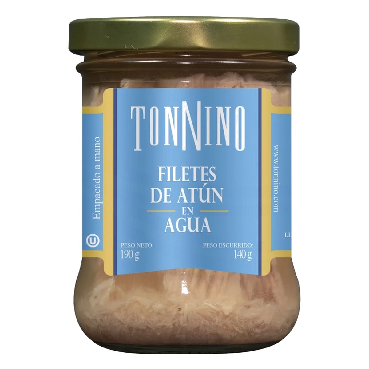 Tonnino, Filete de Atún en Agua, 190 gr 1 Tonnino, Filete de Atún en Agua, 190 gr