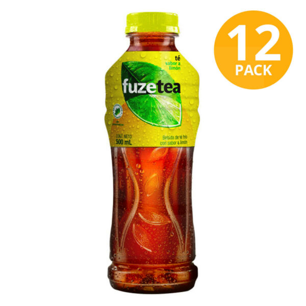 Fuze Tea, Té Frío Sabor Limón, 500 ml (Pack de 12)