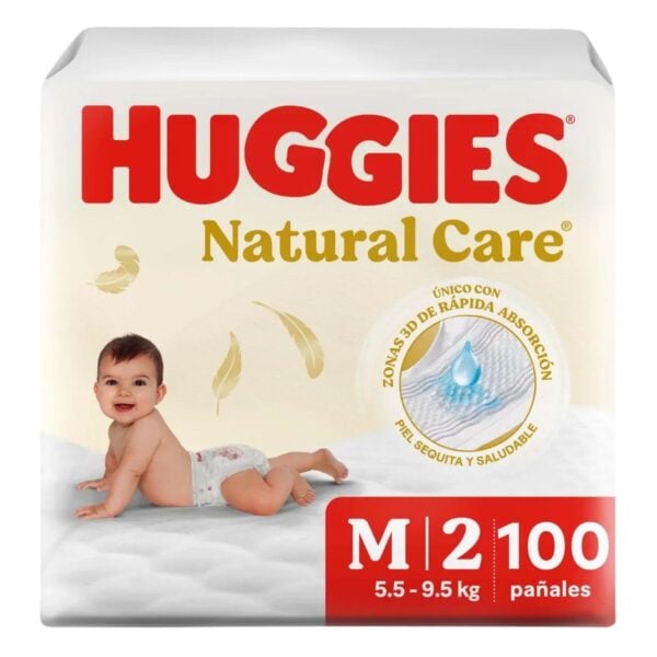 Huggies Natural Care Talla M, 100 Pañales