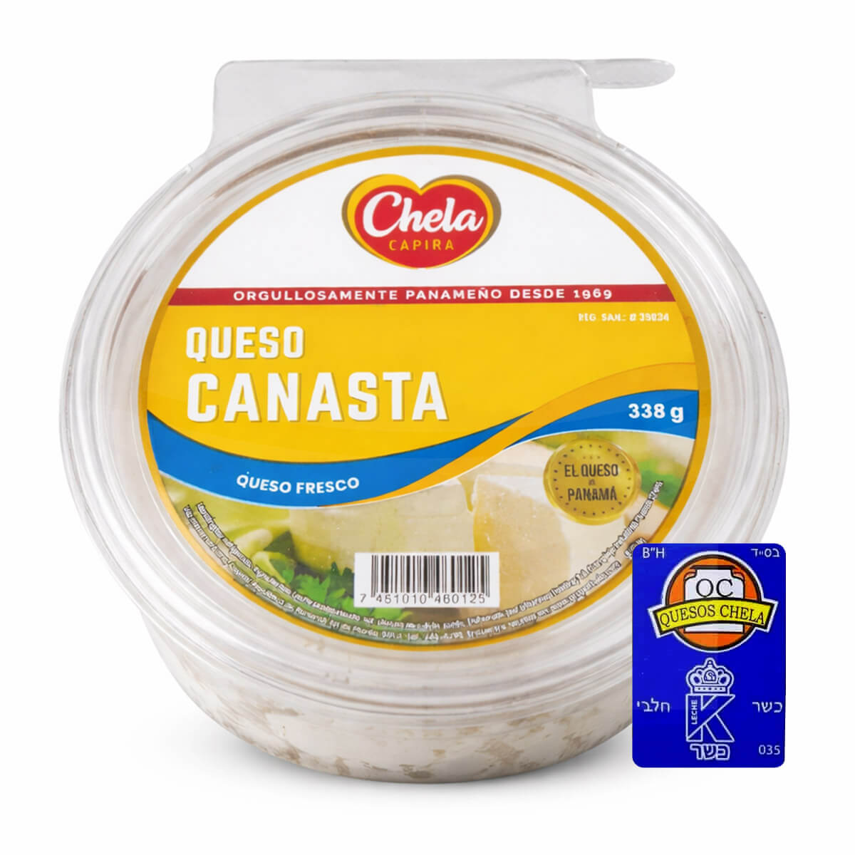 7451010460125 Queso Chela Canasta, 338 gr - Imagen 1