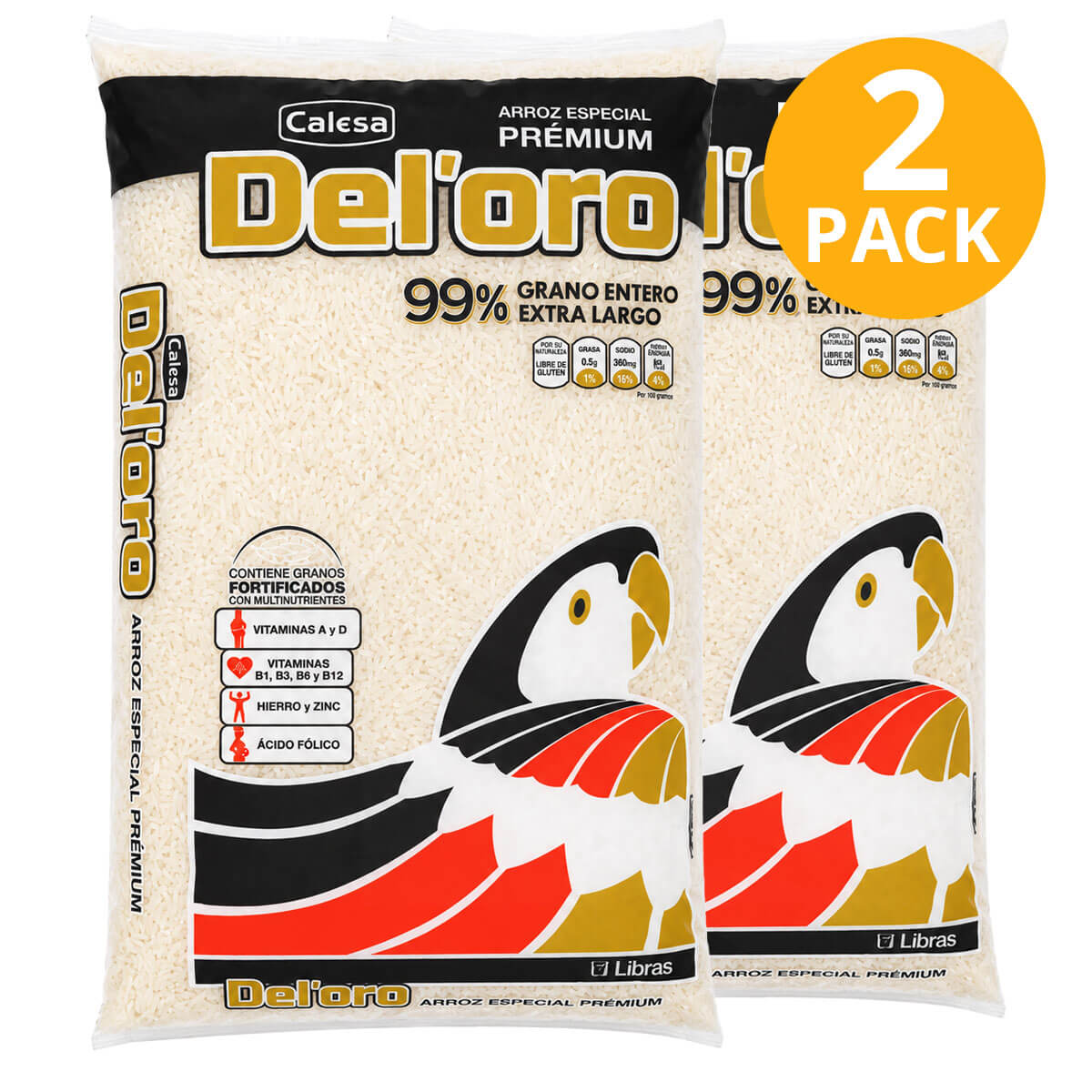 7451082100523 Arroz Especial Premium Del’oro, 10 lb (Pack de 2 x 5 lb) - Imagen 1