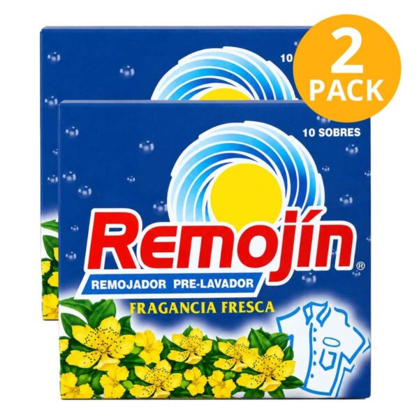 Remojín Fragancia Fresca, Quitamanchas en Polvo (Pack de 2)