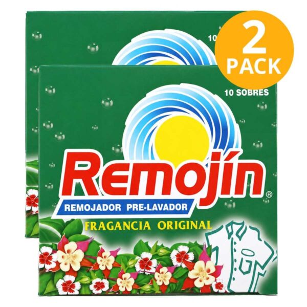 Remojín Fragancia Original, Quitamanchas en Polvo (Pack de 2)