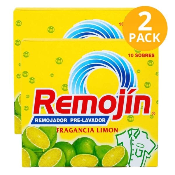 Remojín Fragancia Limón, Quitamanchas en Polvo (Pack de 2)