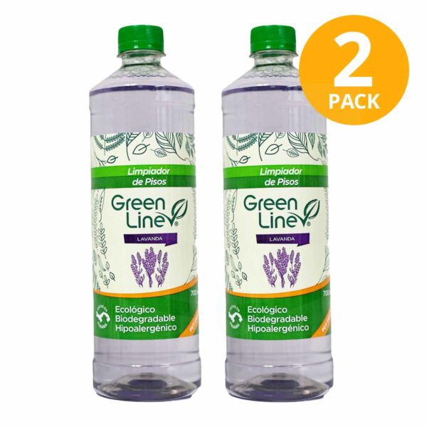 Green Line, Limpiador de Pisos, Lavanda, 700 ml (Pack de 2)