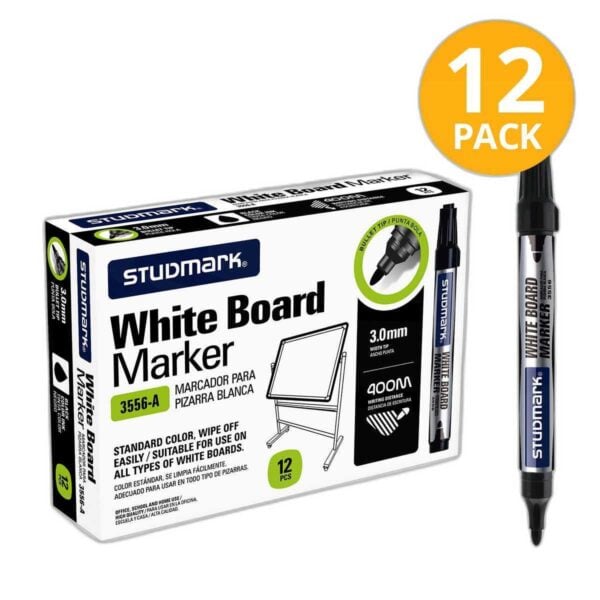Marcador Negro de Tablero Studmark (Pack de 12)