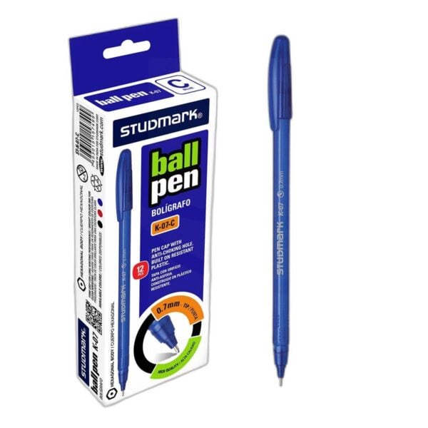 Bolígrafo Azul Studmark (Pack de 12)