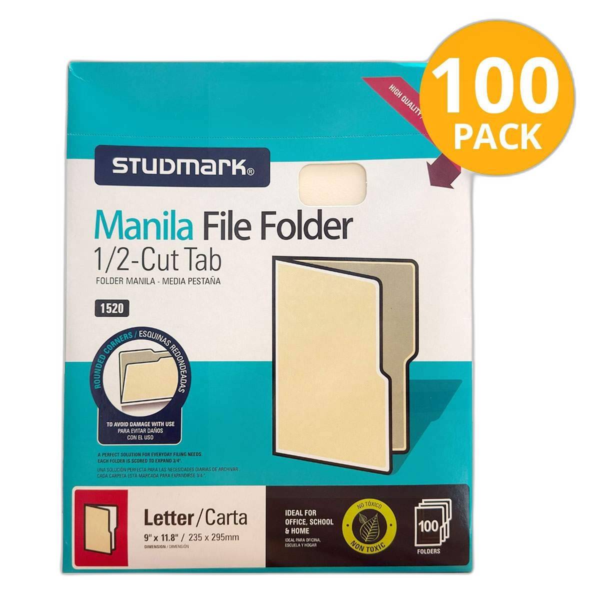 Folder Tamaño Carta 8 Folder Tamaño Carta 8.5" x 11" Studmark (Pack de 100)