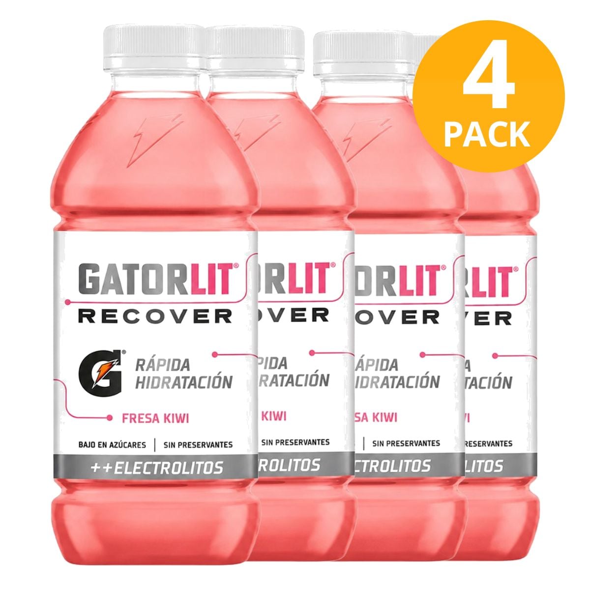 Gatorlit Recover Fresa Kiwi, 591 ml (Pack de 4) 1 Gatorlit Recover Fresa Kiwi, 591 ml (Pack de 4)