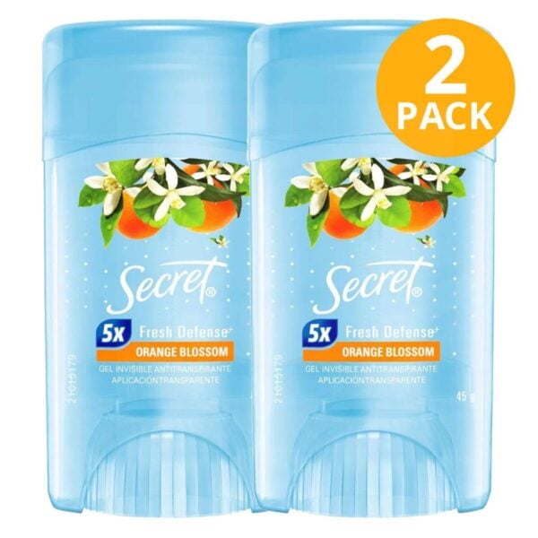 Secret Orange Blossom Gel Invisible, Desodorante 45 gr (Pack de 2)