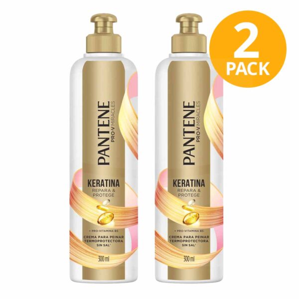 Pantene Pro-V Crema para Peinar Keratina, 300 ml (Pack de 2)
