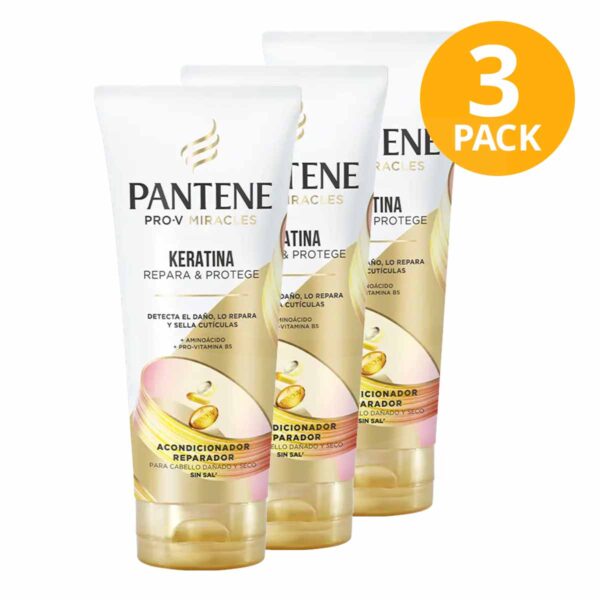 Pantene Pro-V Acondicionador Keratina, 175 ml (Pack de 3)