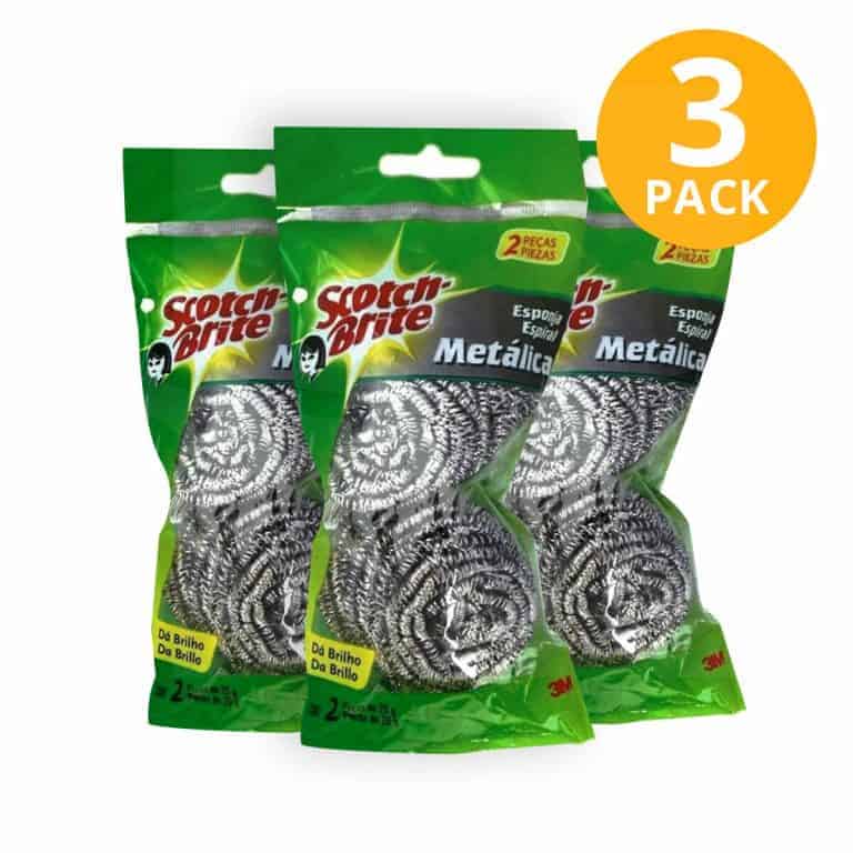 ScotchBrite Brillo Metálico, 6 Unidades (Pack de 3 x 2) Superunico